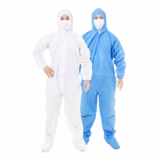 高品質の作業服使い捨てつなぎ服タイプ 5/6 微多孔性 SMS 全体と組み合わせて